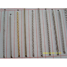 china chain supplier custom shiny design gold metal chain for football shoes